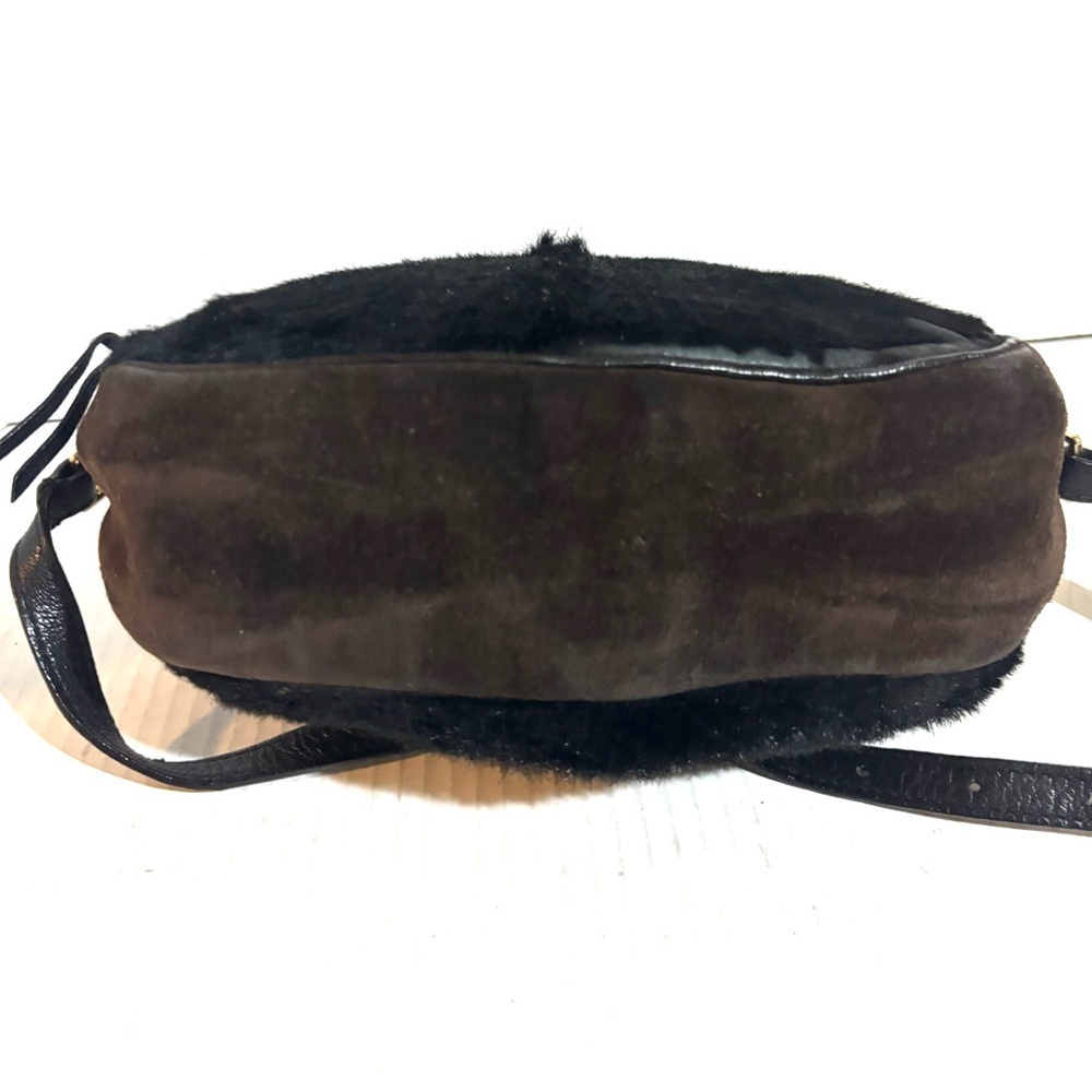 Vanessa Bruno Black cowhide suede  leather Crossbody Bag - Picture 2 of 6